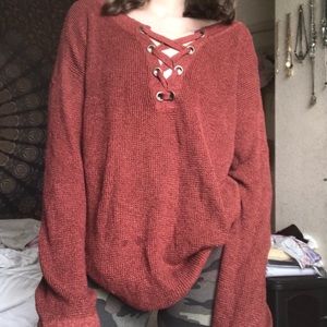 Burnt orange sweater